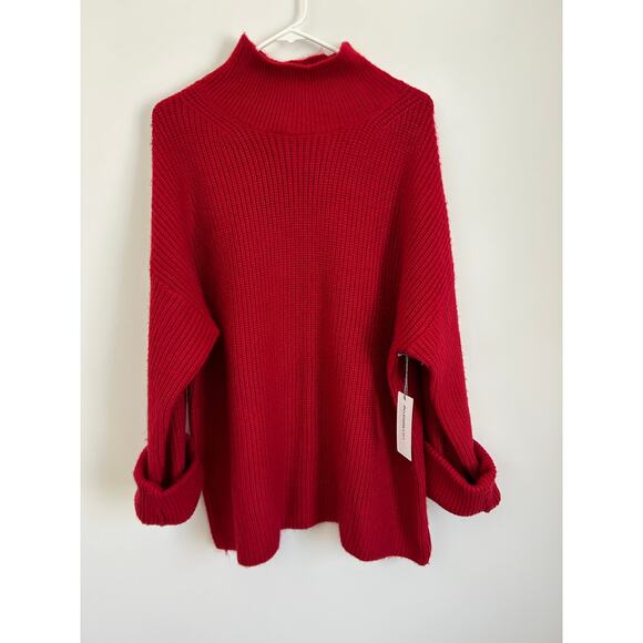 Liz Claiborne Women's Rumba Red Mock Neck Sweater - XL NWT - Picture 2 of 9